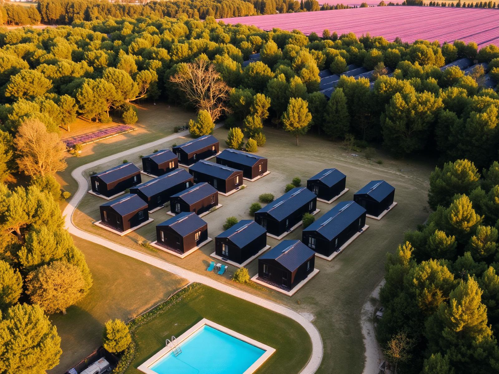 Saverdun, Frankrijk — modulair vakantieproject